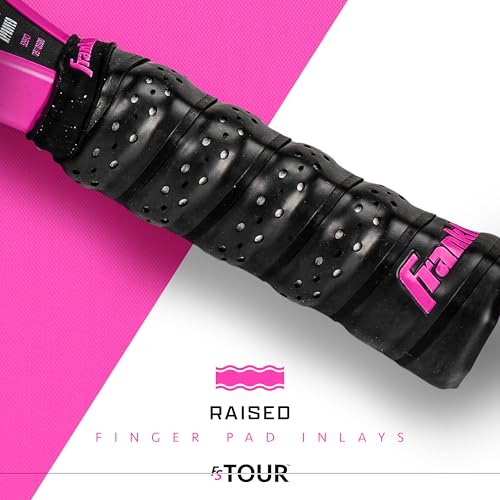 Franklin Sports Pro Pickleball Paddle Set - FS Tour Series Carbon Fiber Paddle, Cover + Eraser - 14mm + 16mm - color: Pink, size: Tempo - 14mm