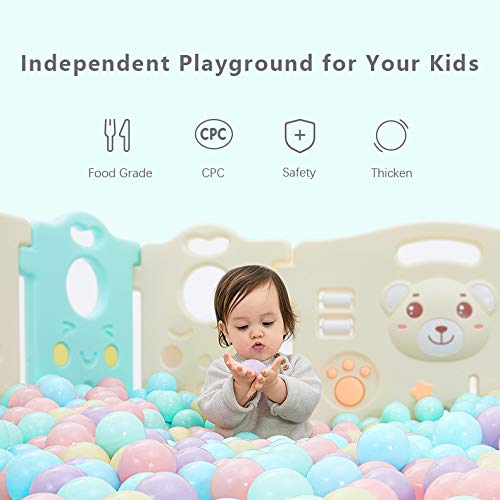 MoonxHome Ball Pit Balls for Toddlers, BPA Free Crush Proof Plastic Toy Balls for Ball Pit, Children's Pool Water Toys, Macaron Ocean Balls for Play Tent 2.15 Inch Pack of 100 200 500 800 1000 - color: A-transparent