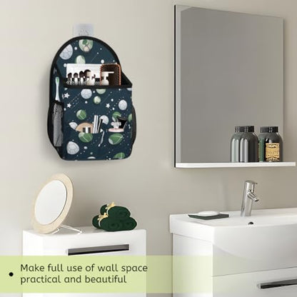 QsirBC Soccer Tennis Fusion 1 Pack Wall Hanging Organizer Bag, Waterproof Polyester Storage Bag with Multiple Pockets, Collapsible Hanging Shelves for Home, Kitchen, Closet Organization