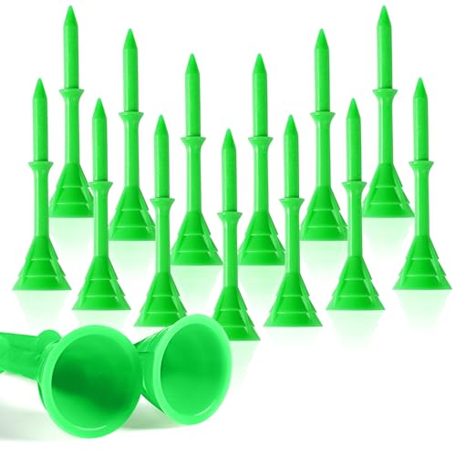 Golf Tees Plastic Tee 3 1/4 Inch 20 40 Pack Unbreakable Tee, Durable Stable Golf Tee Colors Available for Golfer Practice - color: Green, size: 40 Pack