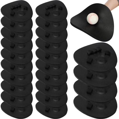 Leyndo Baseball Training Glove Foam Fielding Trainer Infield Training Gloves Baseball Fielding Gloves for Quick Hands Batting Practice Two Hands - color: Black