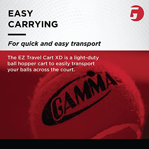 GAMMA Sports EZ Travel Cart, Tennis & Pickleball Hopper, Padel, Portable Compact Design, Sturdy Lightweight Construction, EZ Bags, 150 or 250 Capacity, Premium Carrying Case Included - size: 150 Ball, style: Former Cart