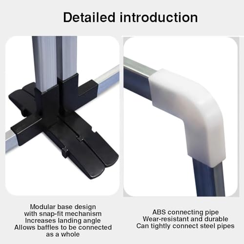 The Movable Ping Pong Ball Baffle,Table Tennis Baffle, Ping Pong Field Fence Block, Reusable Fabric with Galvanized Steel Pipe Frame for Indoor/Outdoor Setup，（10 Pieces） - size: 10 pieces