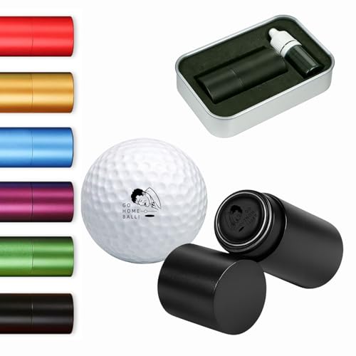 KAINSY Golf Ball Stamp Personalized, Quick-Dry Custom Logo Marker, Reusable Waterproof Golf Ball Marking Tool with Leak-Proof Ink Bottle & Manual, Golf Gift for Men Golfers, Dad, Husband, Retirement - color: Custom Stamp - Round