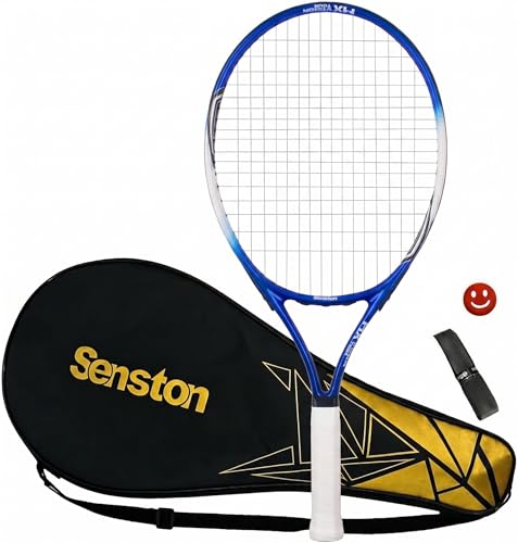 Senston 19" 23" 25" Kids Junior Tennis Racquet for Kids Children Boys Girls Tennis Rackets with Racket Cover - color: Blue, size: 23 inch