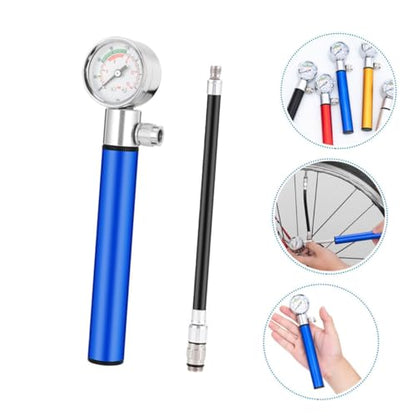 KOMBIUDA Aluminum Alloy Gas Ball Pump Pressure Gauge Soccer Pump Basketball Football Inflator for Sports Balls