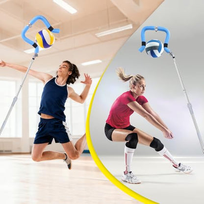 Cagaloi Volleyball Training System, Retractable Height 63-78 Inch, Spike Trainer with Hook - Lightweight for Serving, Spiking & Jump Practice, Real Ball Feel for All Skill Levels - （No Ball Included）