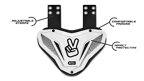 Grip Boost Fly Plate Football Back Plate, Rear Lower Back Protector for Shoulder Pads & Contoured Foam, High-Impact Protection Football Gear