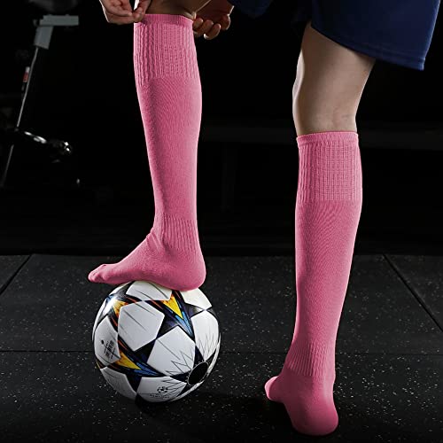 GRAPMKTG 3 Pack Softball Soccer Socks Baseball Football Socks for Youth Men and Women - color: Pink, size: Large
