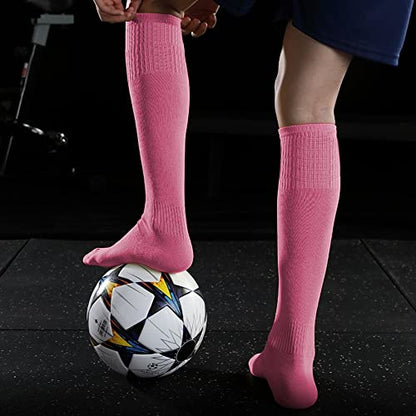 GRAPMKTG 3 Pack Softball Soccer Socks Baseball Football Socks for Youth Men and Women - color: Pink, size: Small