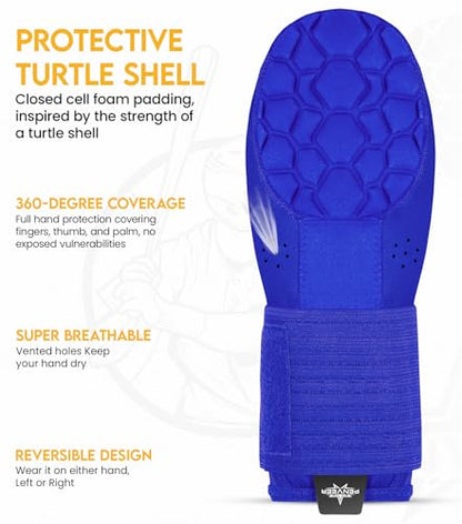 Baseball Sliding Mitt Youth & Adult, Sliding Glove for Baseball, Softball Sliding Guard, Left and Right Hands - color: Royal Blue, size: Youth