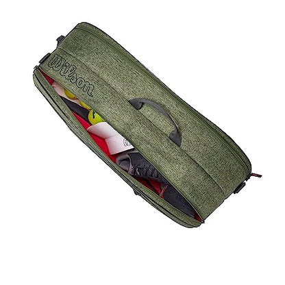 WILSON Team Tennis Racket Bag - Heather Green and Heather Grey