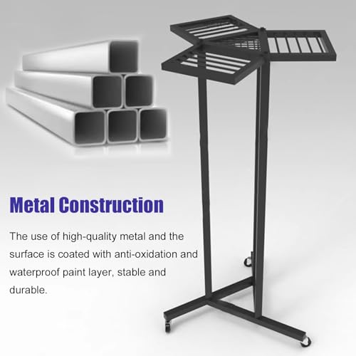 Sports Ball Organizer Holder Shelf Mobile Pingpong Balls & Racket Rack, Sturdy Table Tennis Equipment Storage Stand for Training Hall/Game Room/Garage Display, Save Space