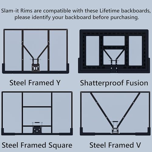 Lifetime Slam-It Basketball Rim, Will Not Fit Other Brands, 18 Inch, Black