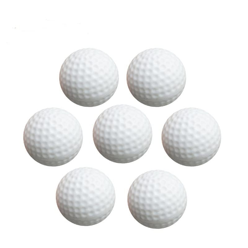 White Hollow Practice Golf Balls Plastic 12Pcs,42mm Plastic Golf Training Balls Airflow Limited Flight Golf Balls for Swing Practice Driving Range Home Backyard Use