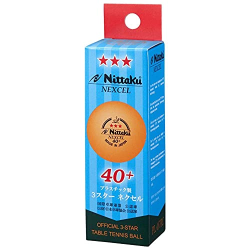 Nittaku NB-1150 Table Tennis Ball, Color 3 Stars, International Certified Ball, Pack of 3