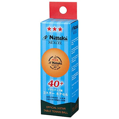 Nittaku NB-1150 Table Tennis Ball, Color 3 Stars, International Certified Ball, Pack of 3