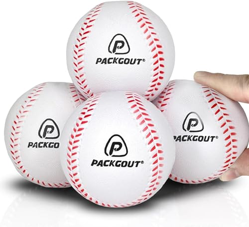 PACKGOUT Soft Foam Baseballs for Kids & Teenagers - Practice & Replacement Balls - color: Whi-t