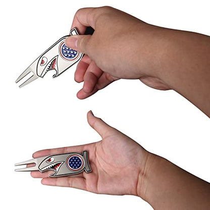 Craftsman Golf Shark Cool 4-in-1 Golf Divot Repair Tool - Bottle Opener - Ball Marker - Tee Holder