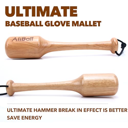 AliBall Baseball Glove Mallet - Quick Create Ball Shaped Pocket for Softball Glove - One Piece Solid Construction for Breaking in Glove