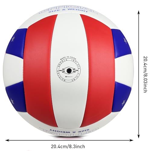 Glow in The Dark Volleyball Size 5 Official Size Indoor & Outdoor Volleyball with Night-Glow Effect Luminous Night Ball for Beach Gym Backyard with Pump Kit
