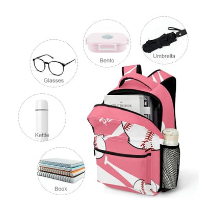 Baseball Sport Flamigo Personalized School Backpack for Teen Kid-Boy/Girl Primary Daypack Travel Bookbag - color: Option 22