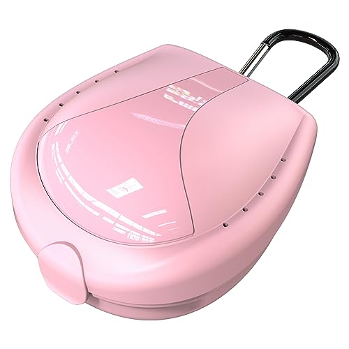 Mouthguard Case Sports, Specialized Football and Basketball Mouthguard Cases, Students, Adults and Seniors Universal Sports Pink - color: Pink
