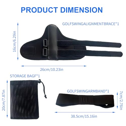 Golf Wrist Training Aid, 2 Pack Golf Swing Band and Golf Wrist Correction Trainer, Golf Grip Trainer for Beginners Arm Posture Correcting
