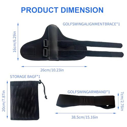 Golf Wrist Training Aid, 2 Pack Golf Swing Band and Golf Wrist Correction Trainer, Golf Grip Trainer for Beginners Arm Posture Correcting