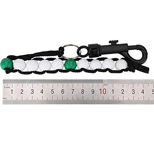 Seacloud 4Pcs Golf Beads Score Counter Stroke Count with Clip Keeper Putting Score Counters Hook to Belt Bag