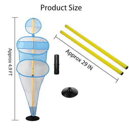 TNZMART Football Dummies Free-Kick Training Mannequin Portable Defender Practice Dummy Soccer Agility Poles with Mesh Dummy - color: 4.9 FT