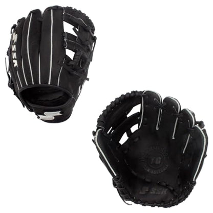 SSK Z5 Training Gear Quick Hands Infield Baseball Training Gloves 8.5” – 9” – 9.5” – 10” – 10.5” Right & Left Hand Throw - color: Black-1050 I Web, size: 10.5" - Right Hand Throw