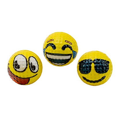 Izzo Golf Tru Spin Foam Practice Balls - with Option of shagger/Practice Set - style: Emoji 12 Pack