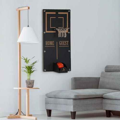 Archtwain Basketball Hoop Metal Wall Decor, Wall Mounted Game Room Office Playroom Wall Art, Metal Wall Art, Office Decor, Extraordinary Gift (Craft, Large)
