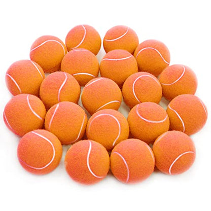 URBEST Advanced Tennis Ball 20 Packs, Training Tennis Balls Practice Balls for Novice Player, Pet Dog Playing Balls with Mesh Carry Bag for Beginner Training Ball - color: Orange