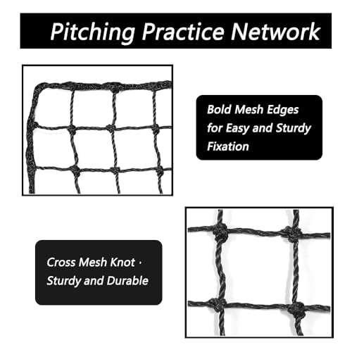 Pitching Net 3.3 x 6.5 FT Baseball Training,Baseball Rebound Net,Suitable for Backyard Practice Throwing,Receiving,Blocking Tennis,Softball,Soccer,Golf etc.
