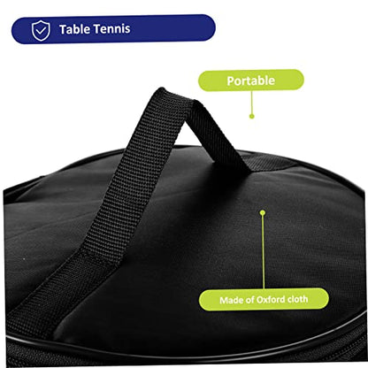 Kisangel Table Tennis Bag Portable Storage Pouch with Zipper and Handle Large Capacity Table Tennis Ball Holder for Training Home and Outdoor Use