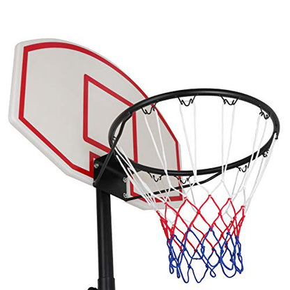 LEMY Basketball Hoop,5.4-7 Ft Kids Portable Basketball Hoop Outdoor,Adjustable Basketball Goal System with Shatterproof Backboard and Larger Base for Kids Youth and Adults in Backyard,Driveway,Indoor