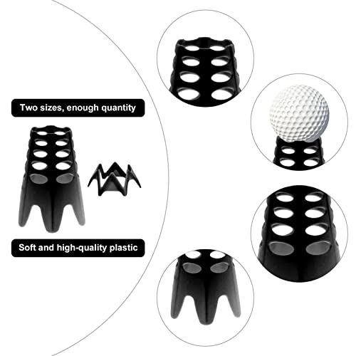 Golf Simulator Tees, Plastic Indoor Golf Mat Tees Practice Turf and Driving Range Winter Golf Tees (18 Pcs) - color: Black