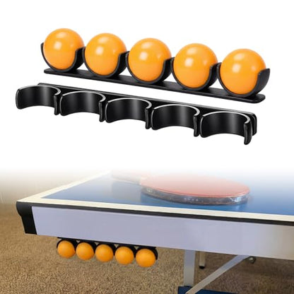Outus 2 Pack Table Tennis Ball Holder Under Table for Training Self-Adhesive Storage Rack for 40mm+ Balls Organizer for Training, Game Rooms, Recreation