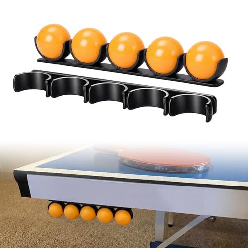 Outus 2 Pack Table Tennis Ball Holder Under Table for Training Self-Adhesive Storage Rack for 40mm+ Balls Organizer for Training, Game Rooms, Recreation