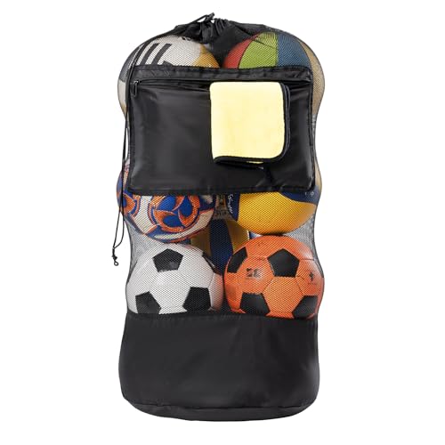 OrgaWise Extra Large Soccer Ball Bags for Coaches with Handle and Strap,Basketball Ball Bag - size: 30"x40"/76x102cm