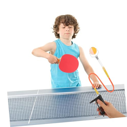 KOMBIUDA Portable Table Tennis Trainer Quick Rebound Training Device Clip Adjustable Table Tennis Practice Gear for Players for Skill Development and Solo Practice
