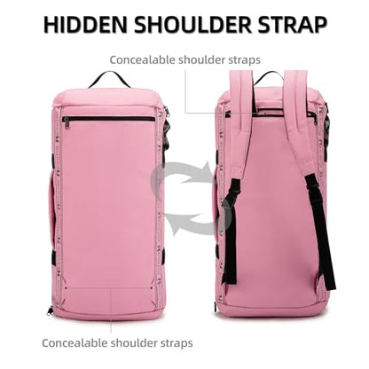 ROYALFAIR Basketball duffel bag Large Sports Bag with Separate Ball Holder & Shoes Compartment,Best for Basketball, football,Volleyball,Gym - color: pink