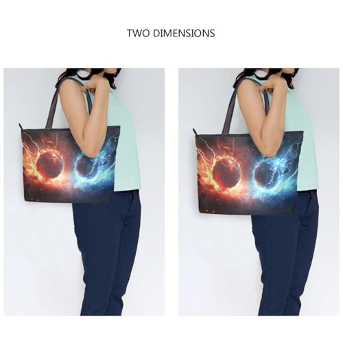 Magical Volleyball Tote Bag for Women Work Beach Bag Travel Bag - size: 9.5 L