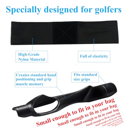 Golf Grip Trainer ，Swing Correcting Arm Band ，A Golf Swing Aid for Beginner ，Adjustable Hand Position Training Tool ，Golf Swing Mechanics Corrector ，Golf Swing Trainer