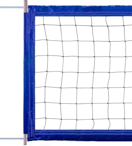 W.F&STAUB Sport Regulation Size Indoor/Outdoor Professional Volleyball Net with Aircraft Steel Cable Top and Bottom, Volleyball Net for Beach Backyard Schoolyard