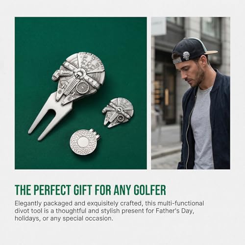 Golf Divot Tool with Golf Ball Marker Set, Funny Golf Accessories, Golf Gifts for Men, Gift Wrapping.