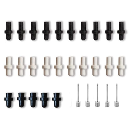 MINDCOLLISION Sport Ball Inflating Valve Nozzle Replacement Kit Pump Needles Air Inflation Needle for Basketball Football Soccer Volleyball Rugby Matchball Leak Repair - size: Set 1
