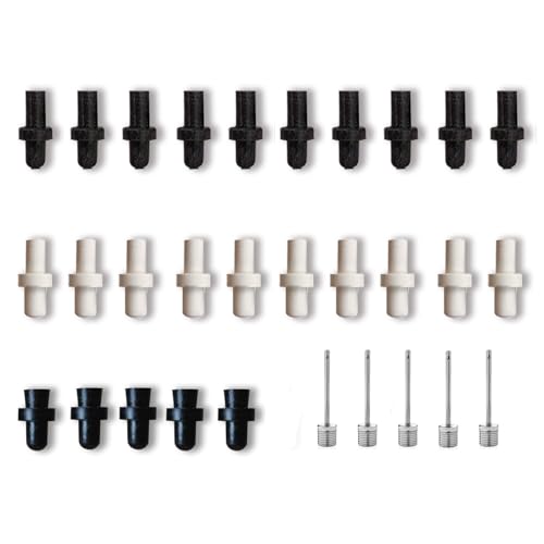 MINDCOLLISION Sport Ball Inflating Valve Nozzle Replacement Kit Pump Needles Air Inflation Needle for Basketball Football Soccer Volleyball Rugby Matchball Leak Repair - size: Set 1